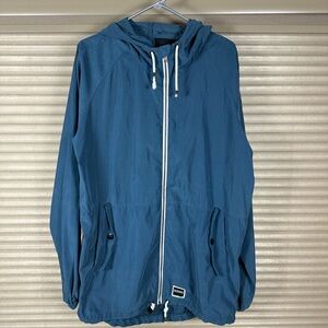 Ezekiel Teal Hooded Windbreaker Lightweight Jacket